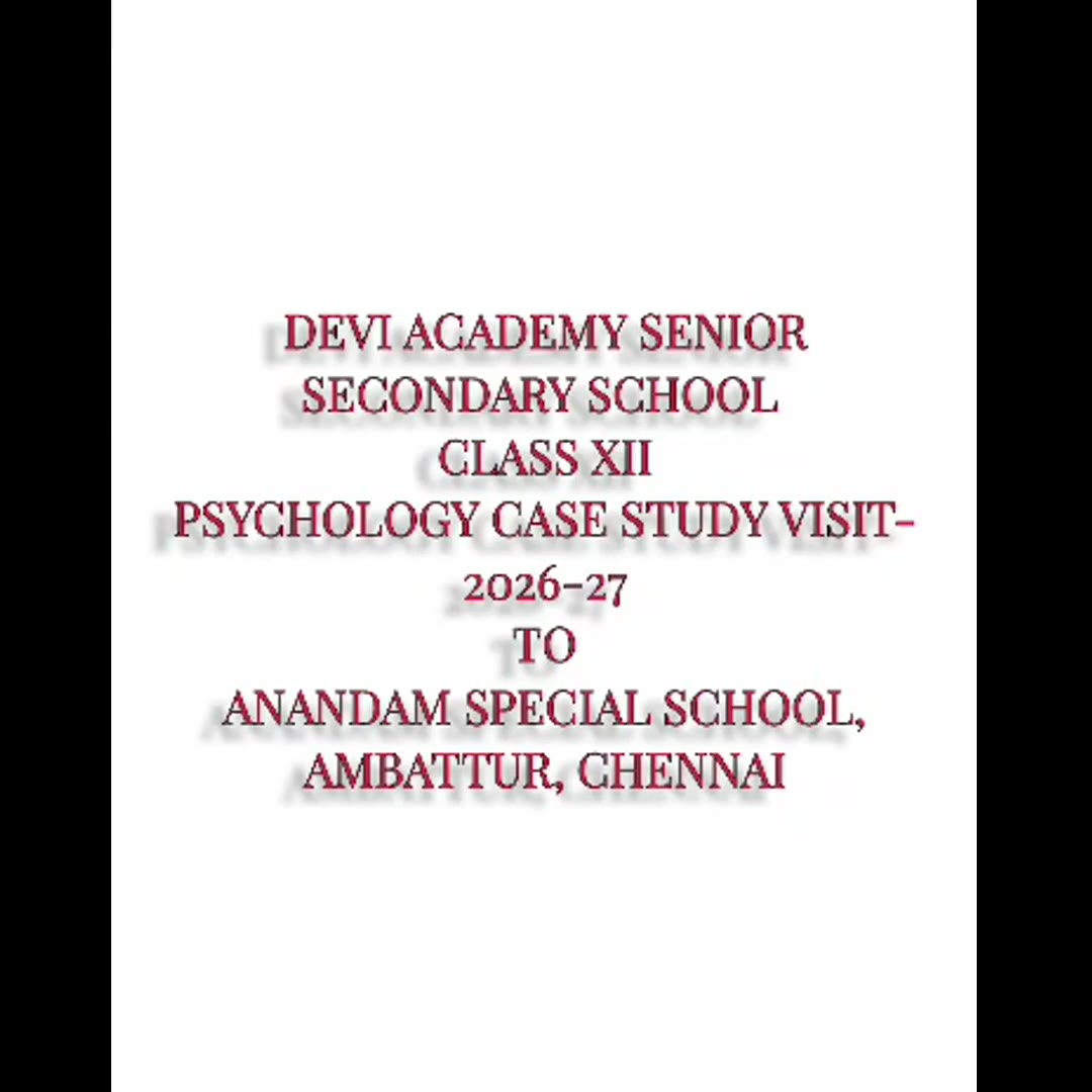 Devi Academy students during Psychology Case Visit at Anandam Special School