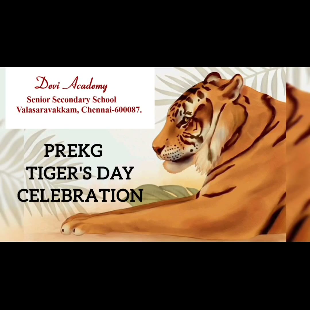 Pre-KG student in tiger costume for International Tiger Day